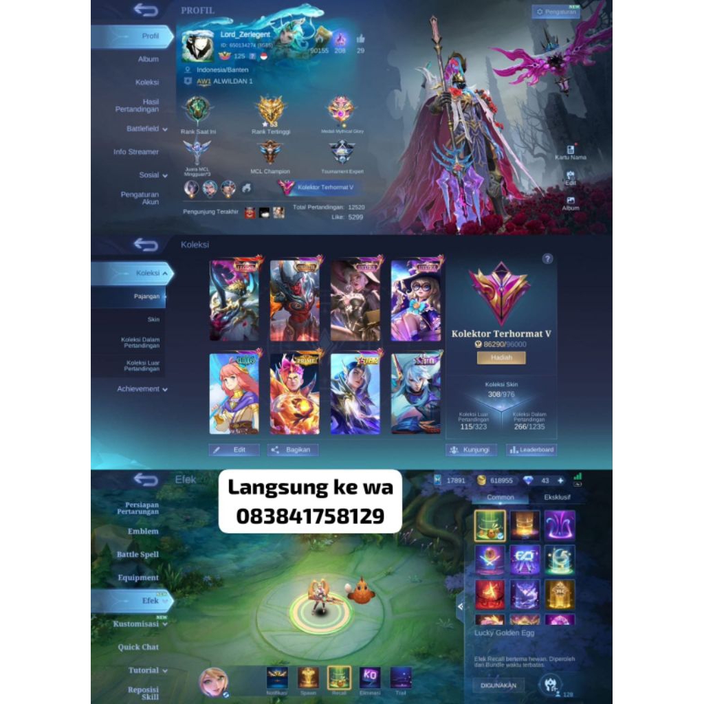 akun ml murah. meria dan sultan