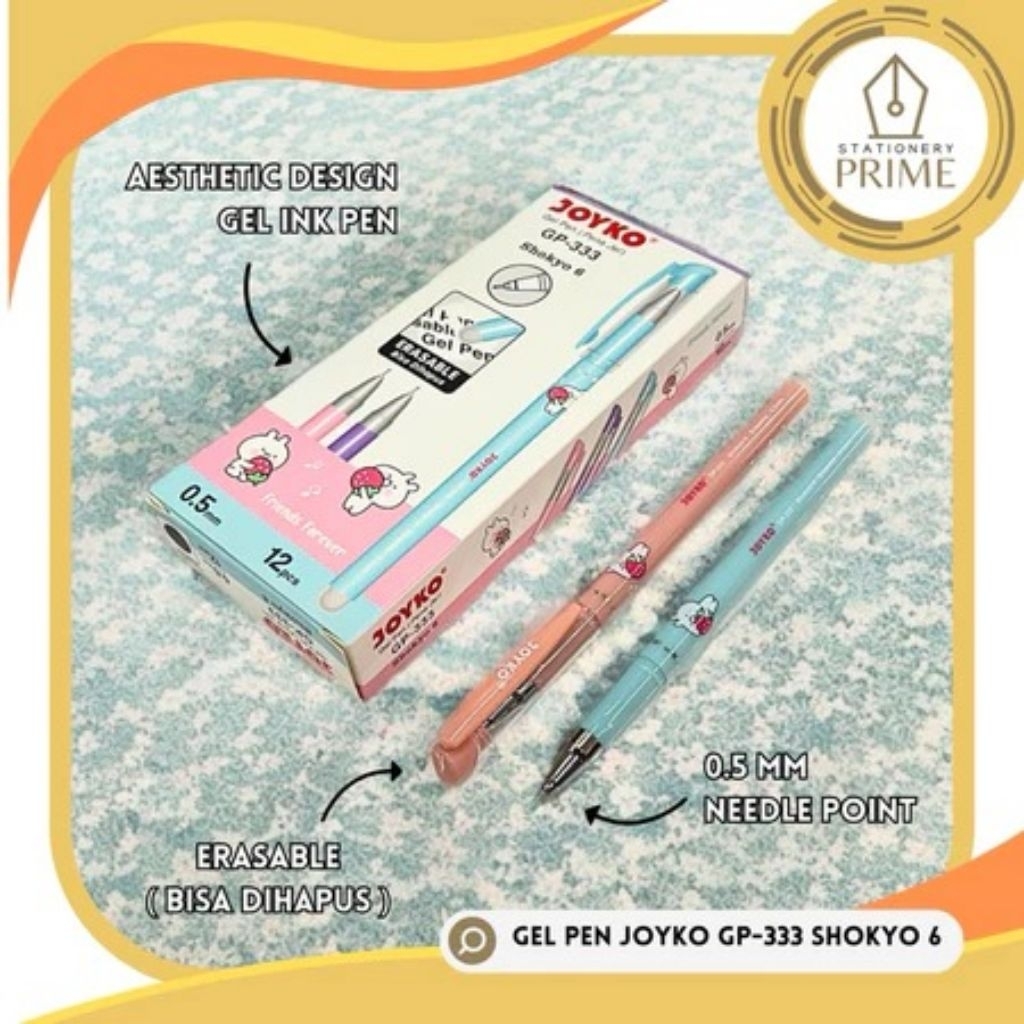 

Erasable Gel Pen Pulpen Hapus Joyko GP-333 Shokyo 6 Gel 0.5 mm