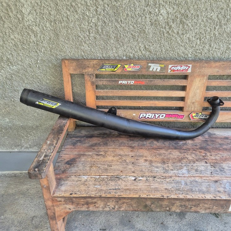 Knalpot Standar Racing RX-King SMR Jogja Hitam Doff