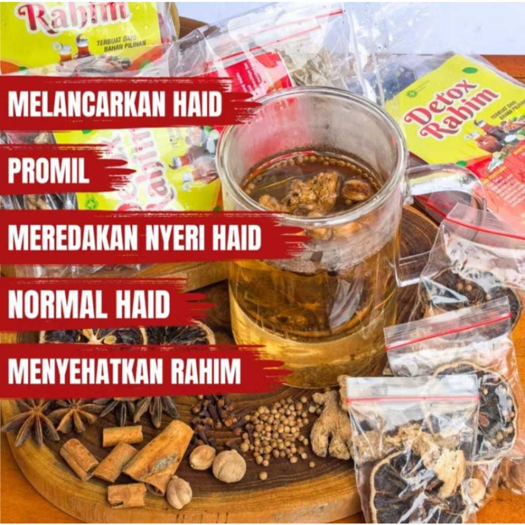 

Wedang Ramuan JSR Menyehatkan Detox Rahim Lancar Haid PROMIL Herbal Rempah Alami - 1pcs