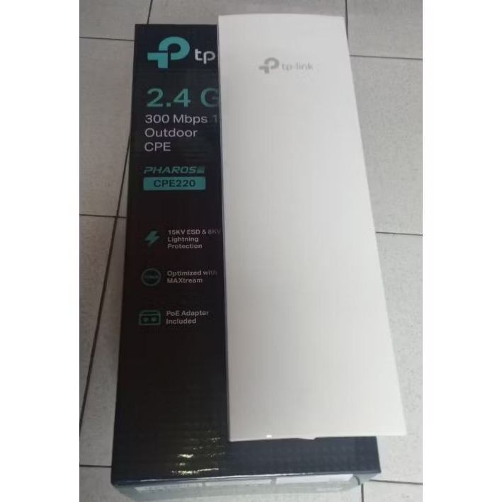 TP-LINK CPE220, 2,4GHz + Cable POE (15m)
