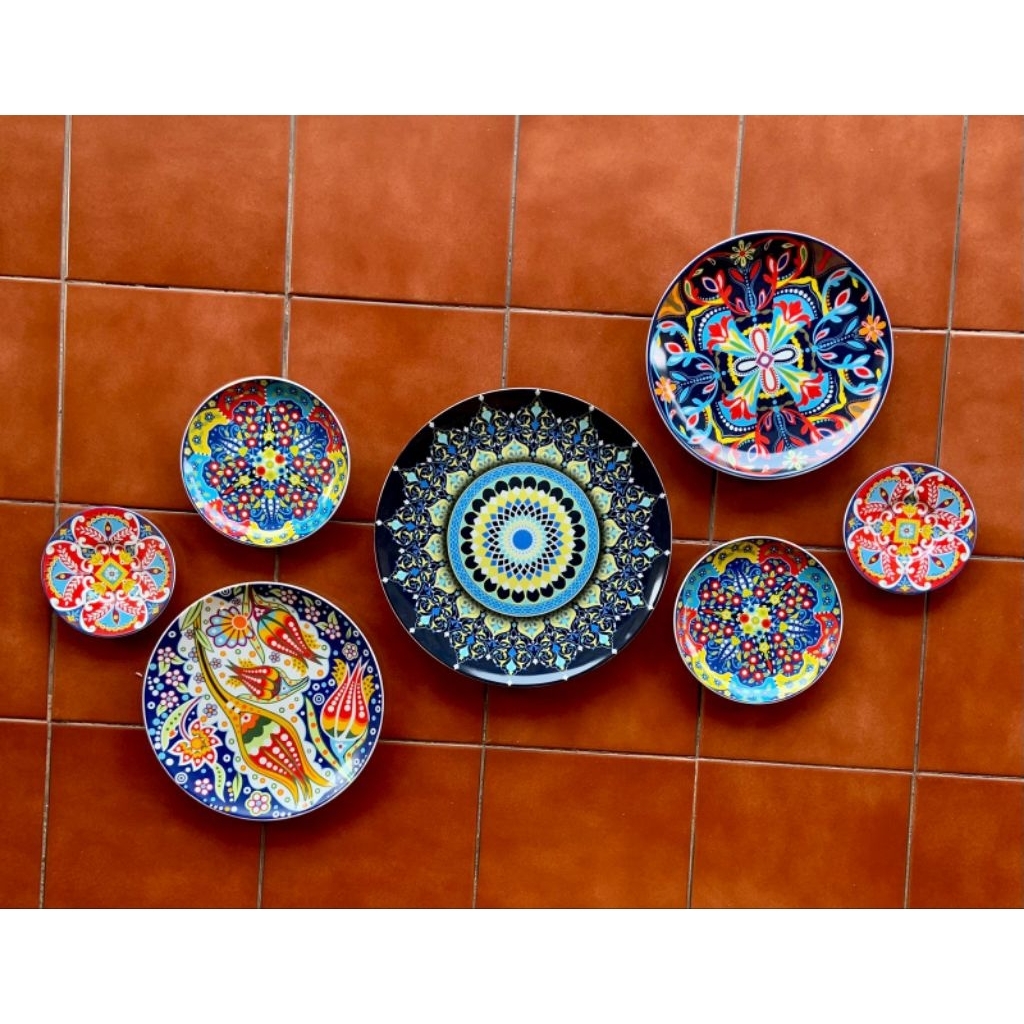 Set Waldecor Piring Keramik / Piring Makan Maroko / FREE KAWAT GANTUNG