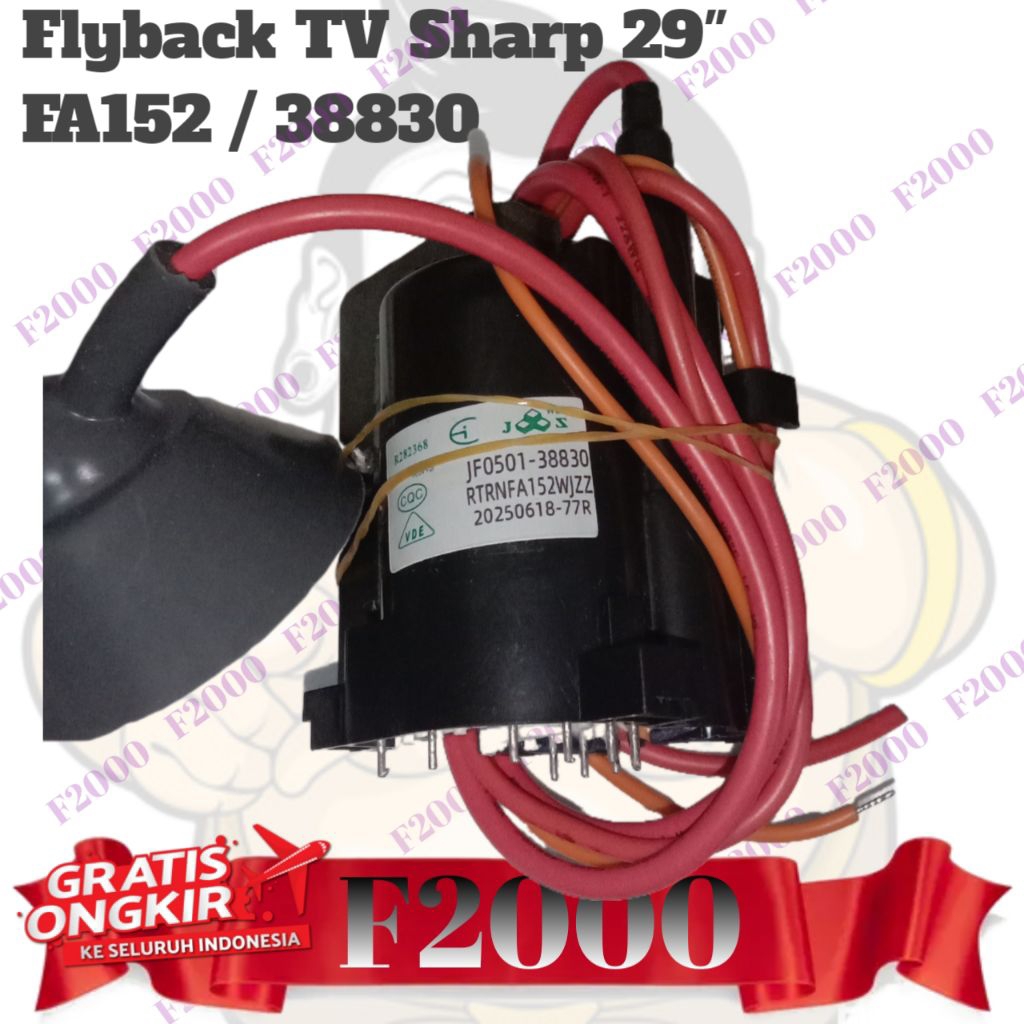 FBT Flyback Playback TV SHARP 29 inch JF0501 38830 RTRNFA152WJZZ FA 152