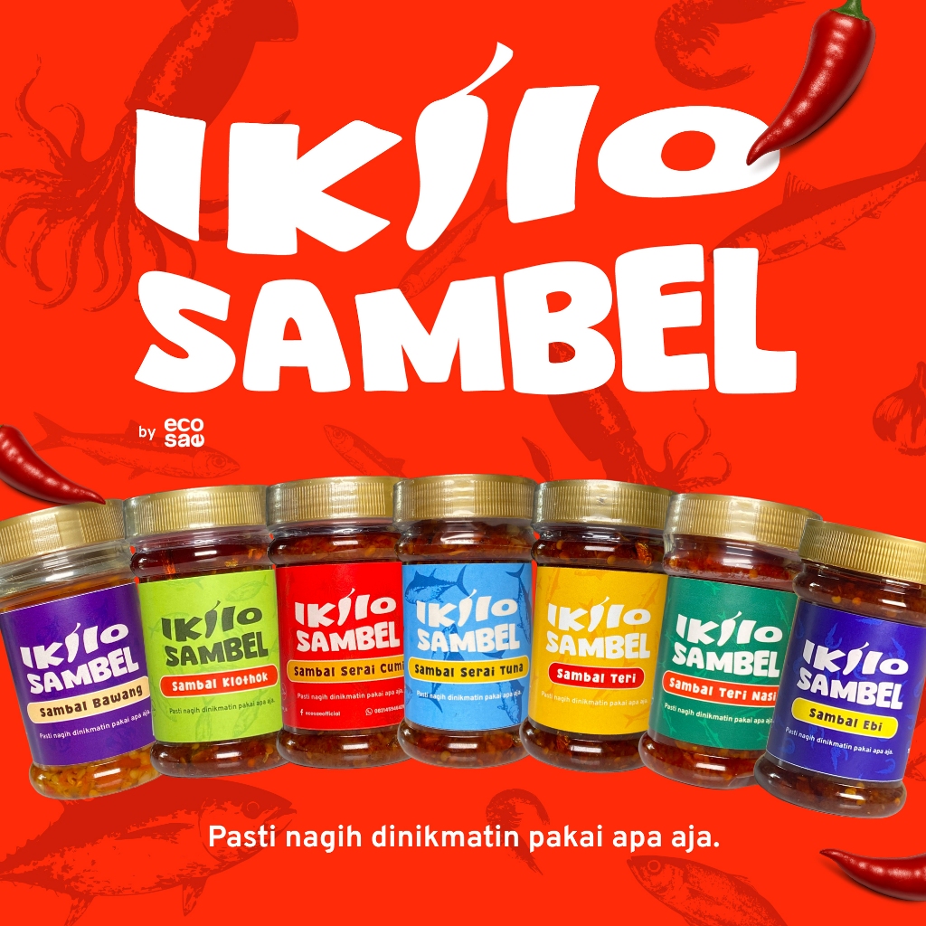 

Ikilo Sambel - SAMBEL NAGIH SEMUA VARIAN CUMI TUNA TERI KLOTHOK BAWANG 150g