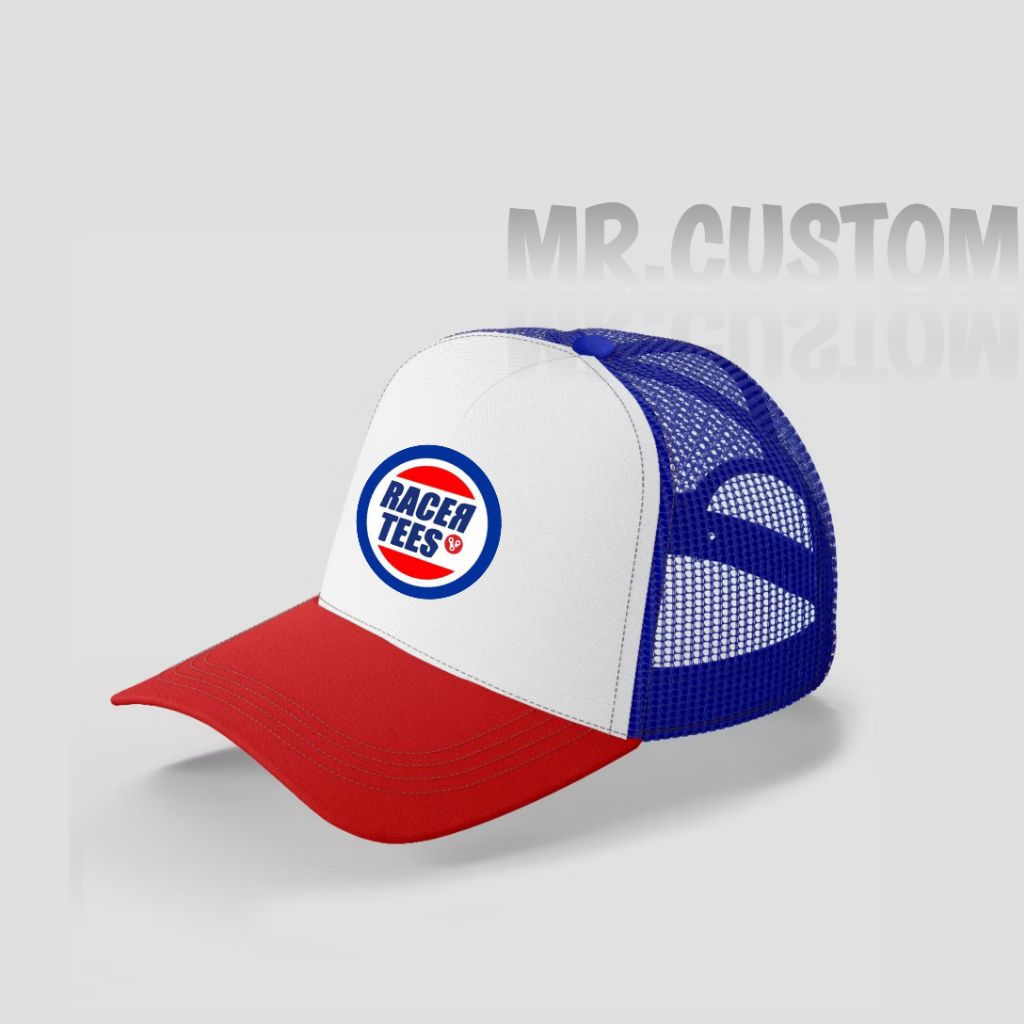 Topi Trucker Premium Racing/ Topi Jaring Balap Vintage Logo/ Topi Casual Herex Dewasa