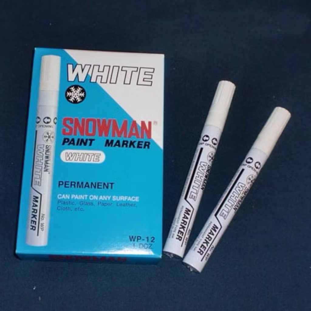 

snowman white marker