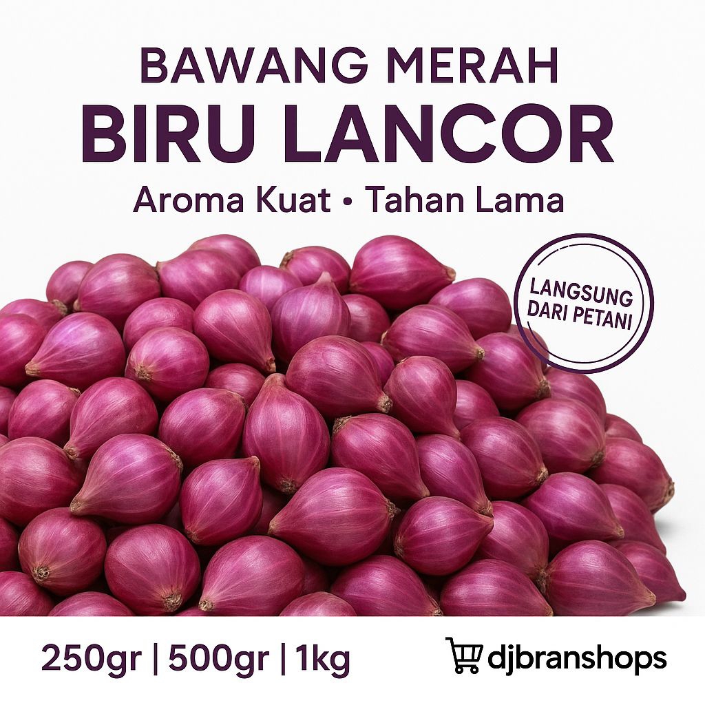 

Bawang Merah Biru Lancor Super Fresh – Aroma Kuat & Tahan Lama | 250gr / 500gr / 1kg