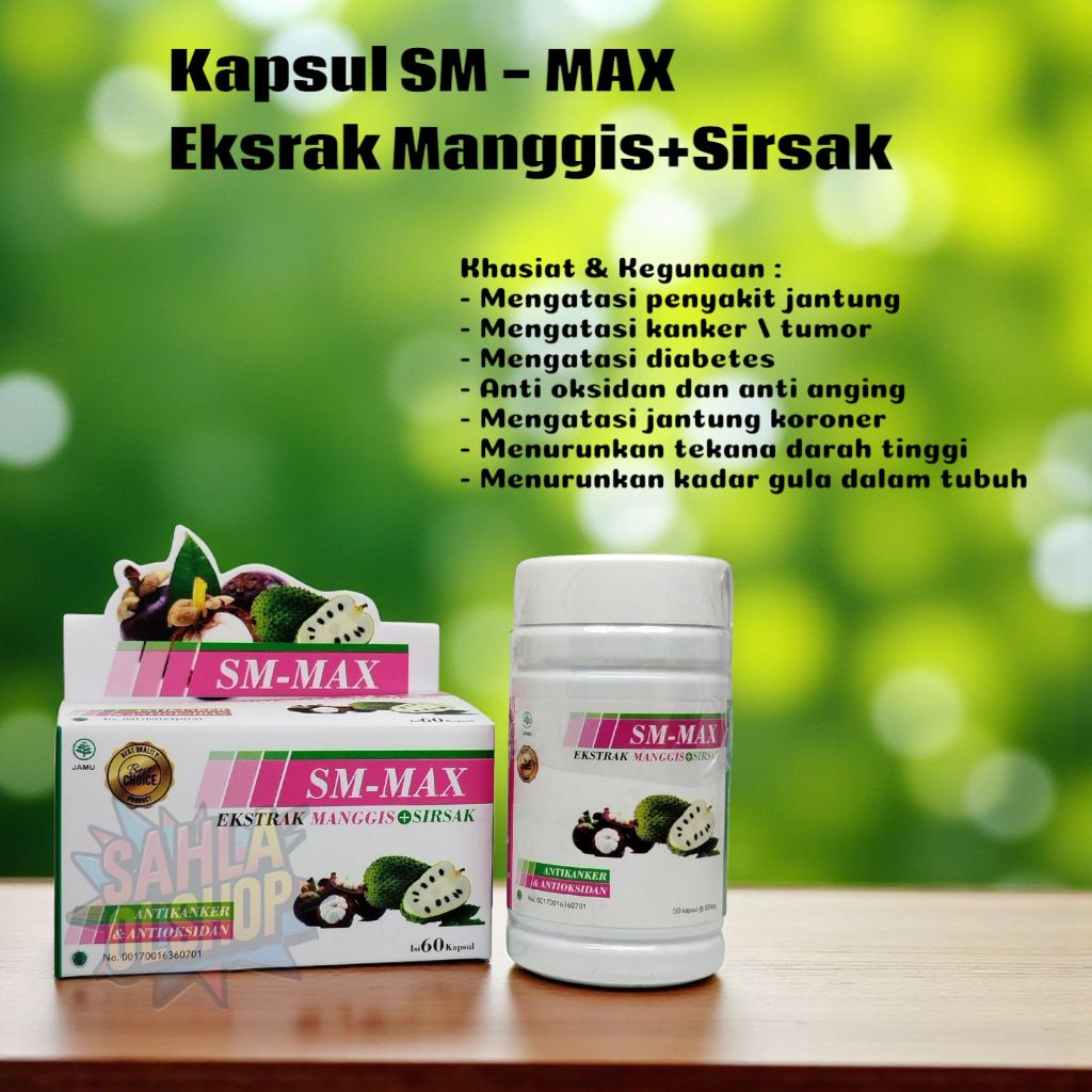 SM-MAX Kapsul Ekstrak Daun Sirsak dan Kulit Manggis Original