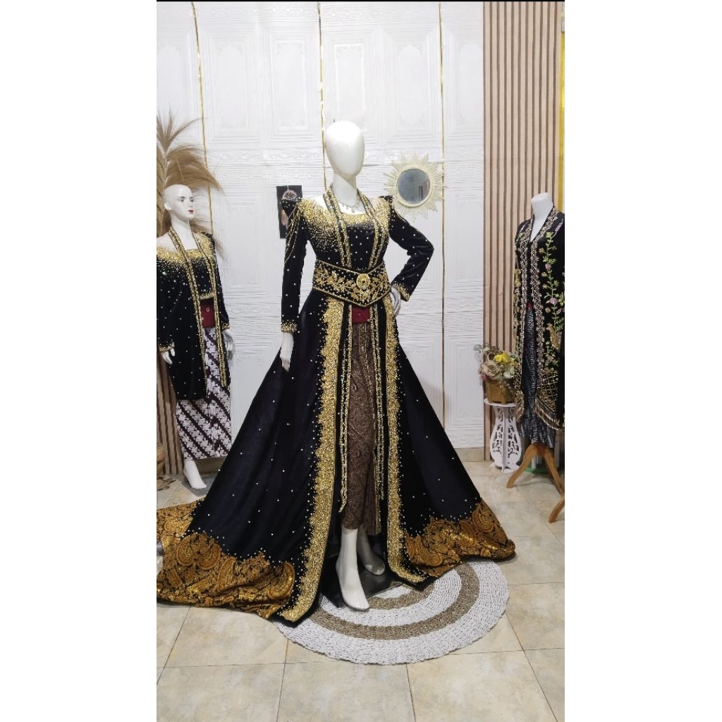 GAUN PENGANTIN BELUDRU BERKOR FULL PAYET MEWAH MODERN//BAJU ADAT JAWA //GAUN
