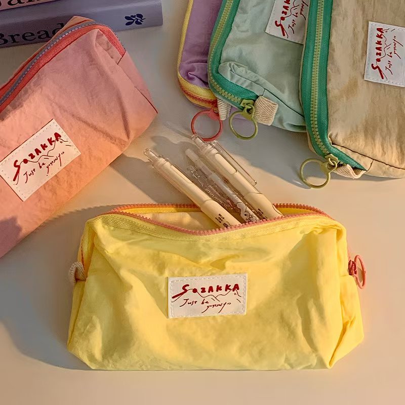 

Cute macaron pencil case for girls, student stationery, pencil case