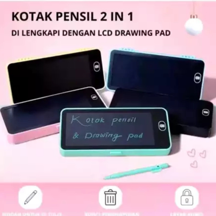 

Kotak Pensil LCD 2IN1 / LCD Drawing Writing Case Pensil Menggambar Menulis / Pencil Case Box