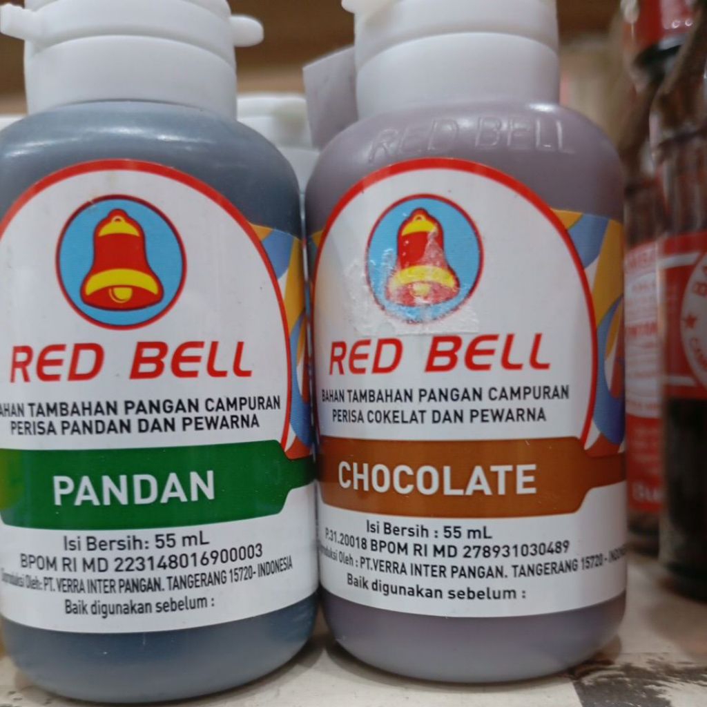 

Red bell perisa pewarna pandan cokelat 55 ml