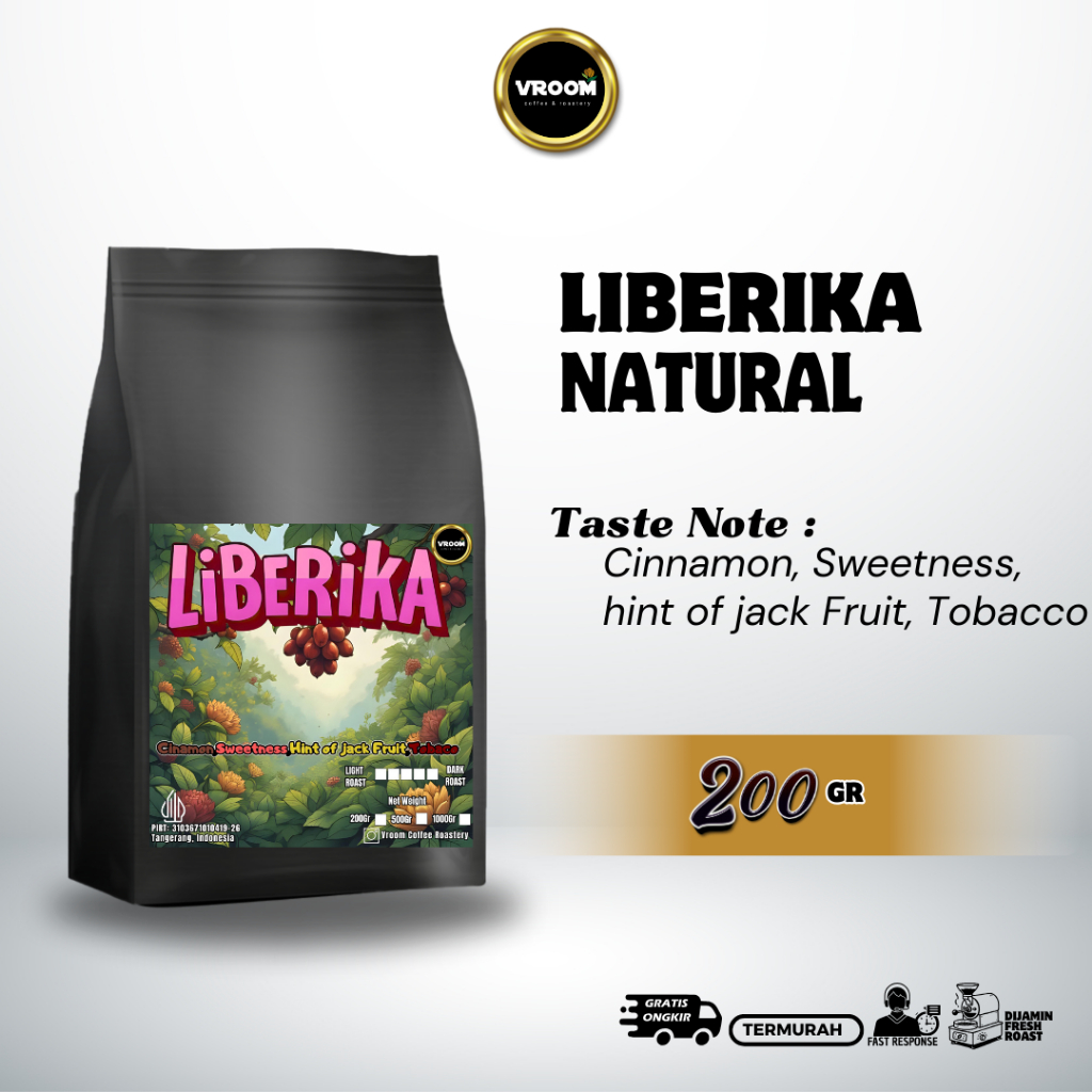 

Kopi Liberika Natural Bijii Kopi Matang Kopi Bubuk 200 gram
