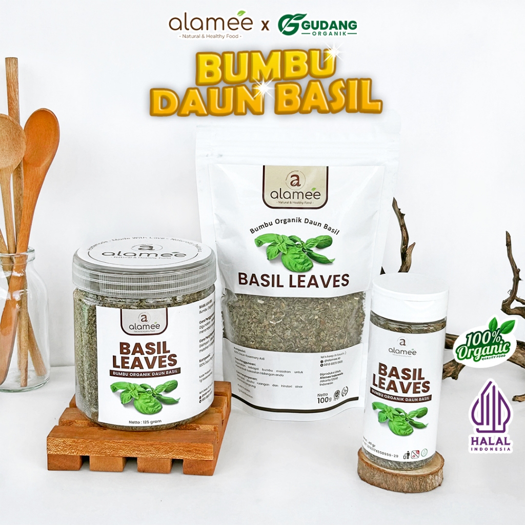 

alamee bumbu organik basil daun segar aroma khas bumbu alami tumbuh alami citarasa autentik dapur