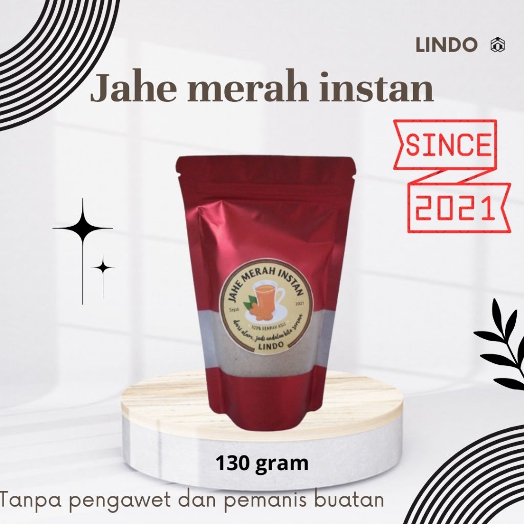 

Jahe merah bubuk instan plus gula