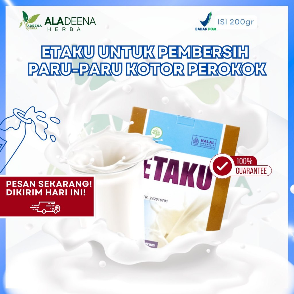

SUSU ETAKU Original 100% Asli Untuk Pembersih Paru Paru Kotor Perokok Sesak Napas Asma Dan TBC
