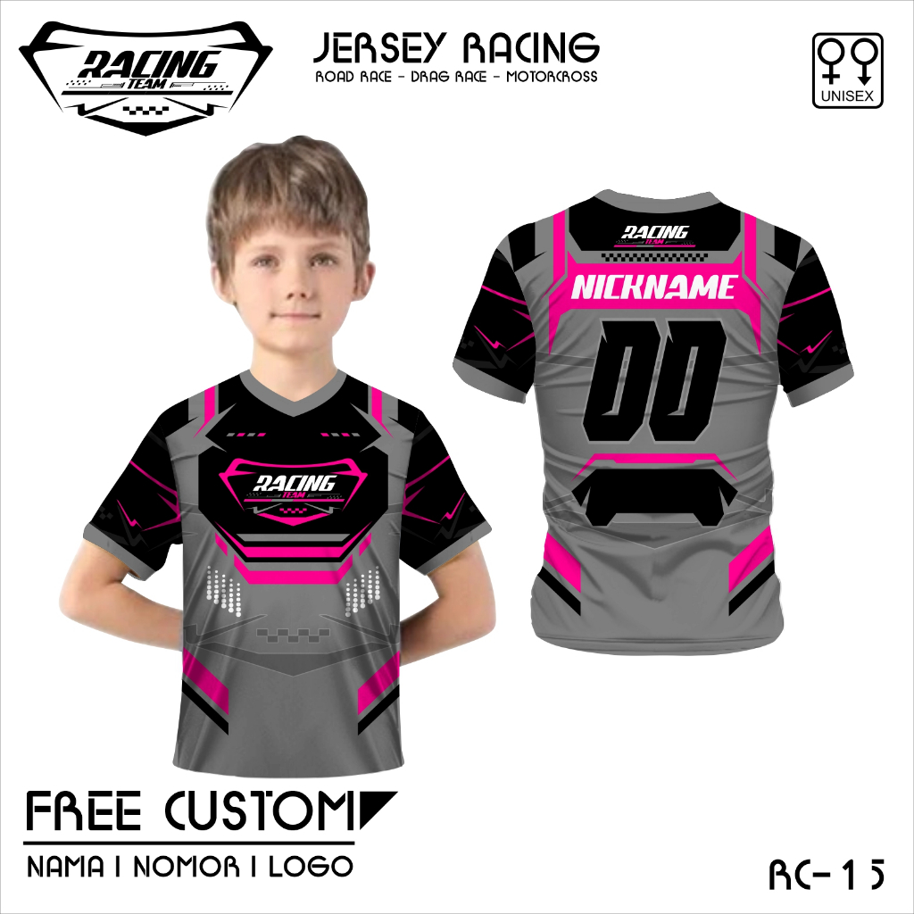 Jersey Anak Racing Baju Balap Motor Kaos Road Race Motocross