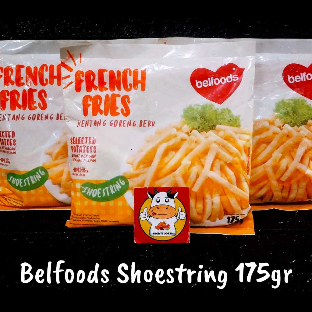 

BELFOODS FRENCH FRIES 175GR - KENTANG GORENG - FROZEN FOOD - BRONTZ JOGJA