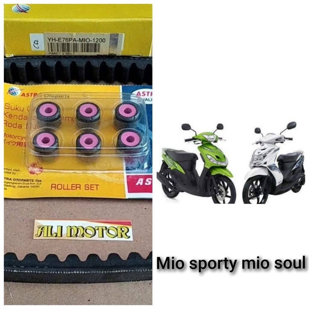 Vanbelt v-belt set + roller mio karbu mio soul karbu nuovo YH-E76PA-MIO-1200 ori ASPIRA