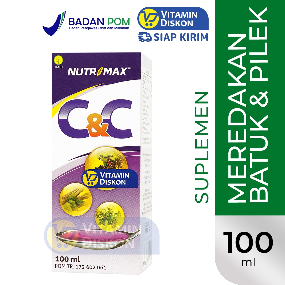 NUTRIMAX COUGH & COLD SYRUP 100 ML | Batuk Berdahak, Pilek, Flu, Radang Tenggorokan Untuk Anak dan D