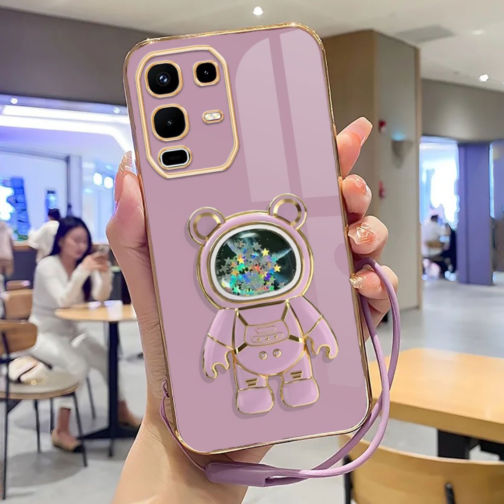 Case Infinix Note 50X Softcase Stand Holder Mirror Silicone Luxury Plating