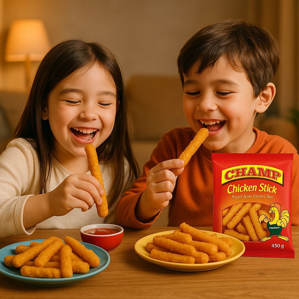 

Nugget Champ Stick 225gr dan 450gr Naget Ayam Crispy Stik Siap Goreng Camilan Lauk Praktis