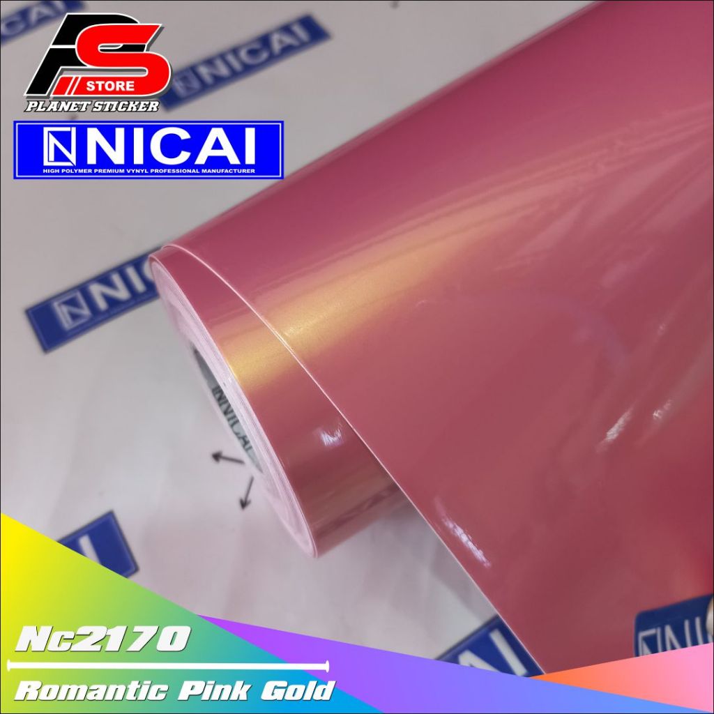 Stiker skotlite Magic Candy Romantic Pink Gold Nicai premium [ROLL]