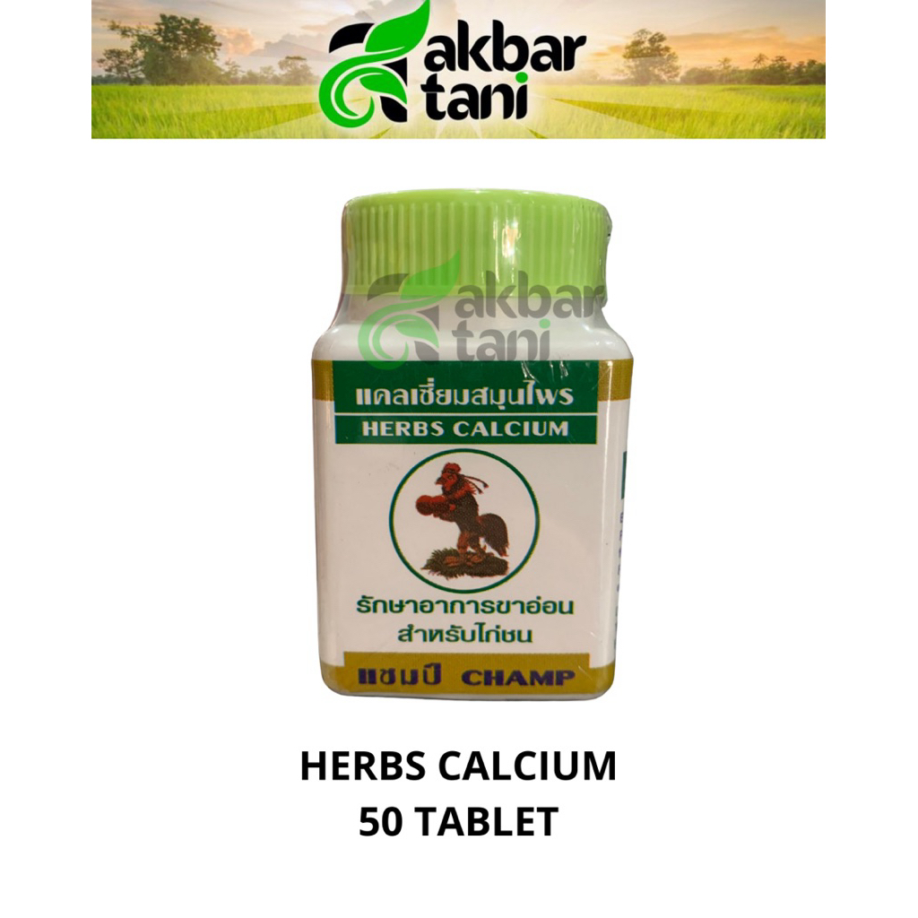 herbs calcium isi 50 butir calsium ayam jago thailand