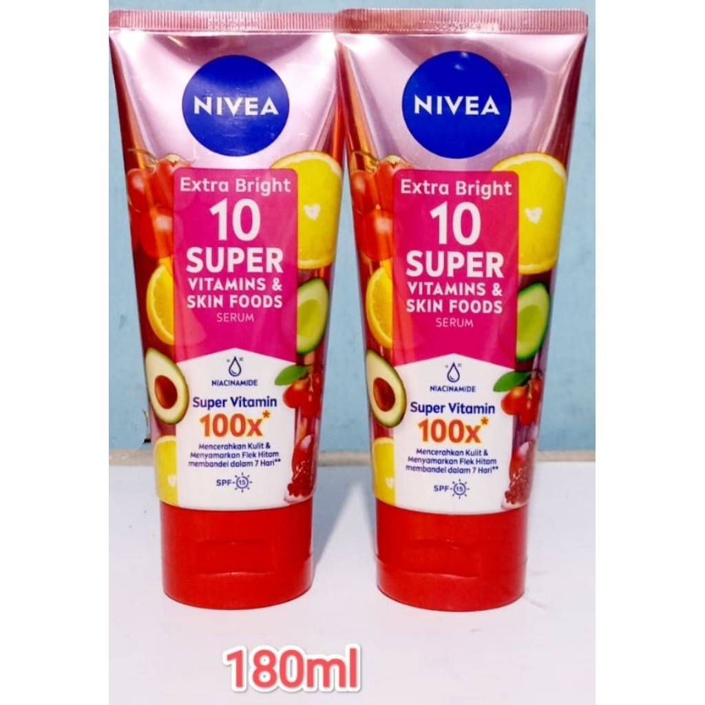 handbody Nivea buah extra bright 180ml