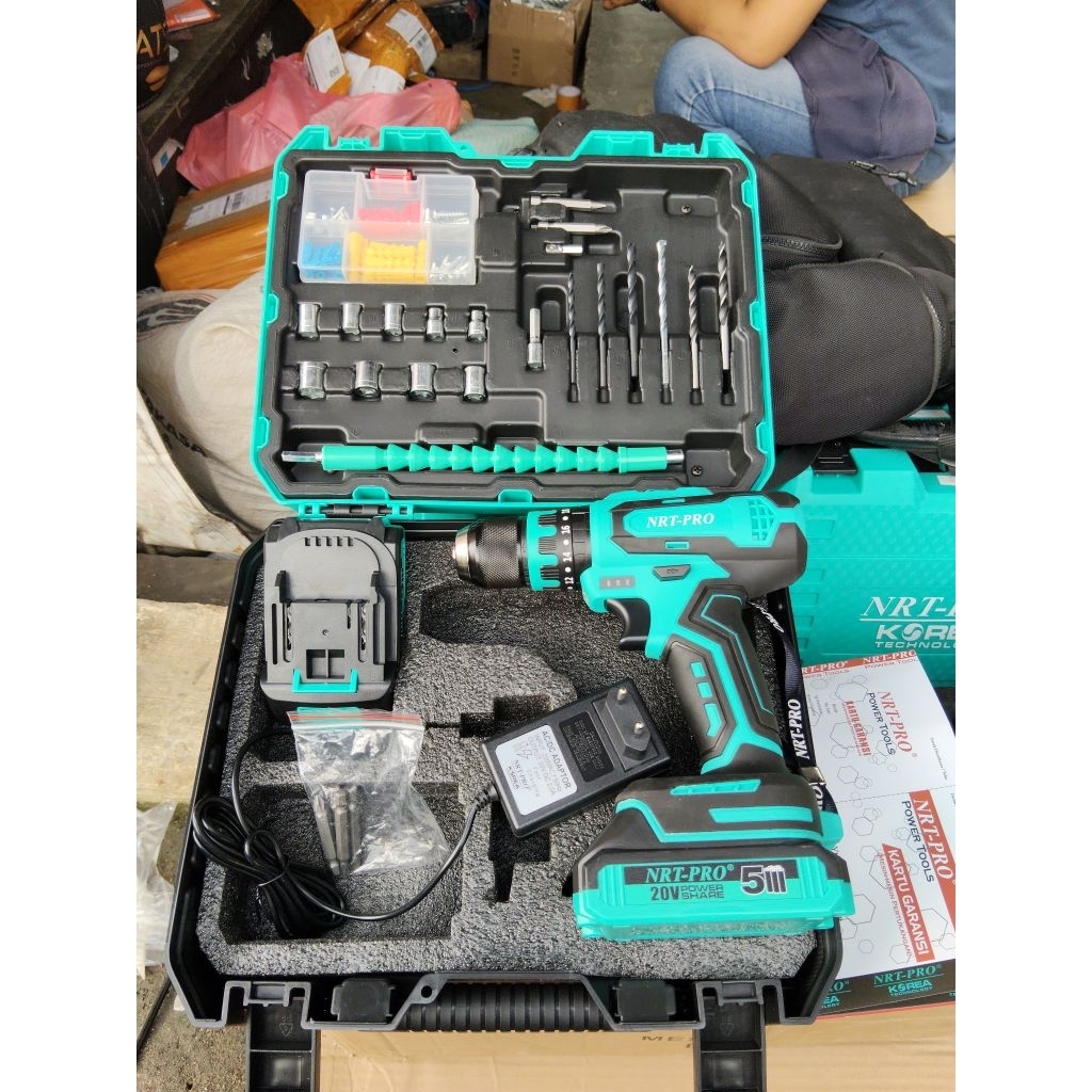 bor cordlles nrt pro DC 340 HD/ bor tembok cordless 20V volt NRT-PRO