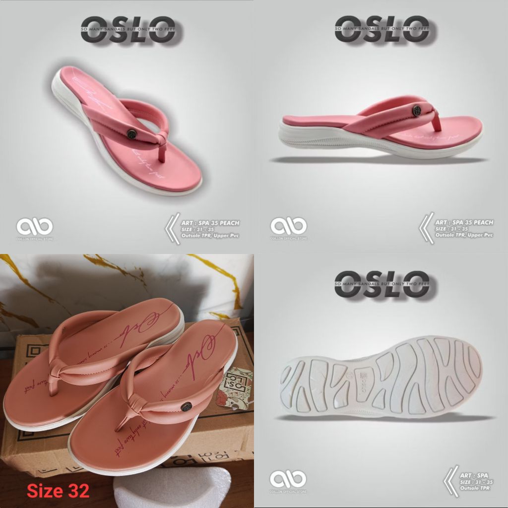 Sandal anak perempuan oslo dustypink size 32