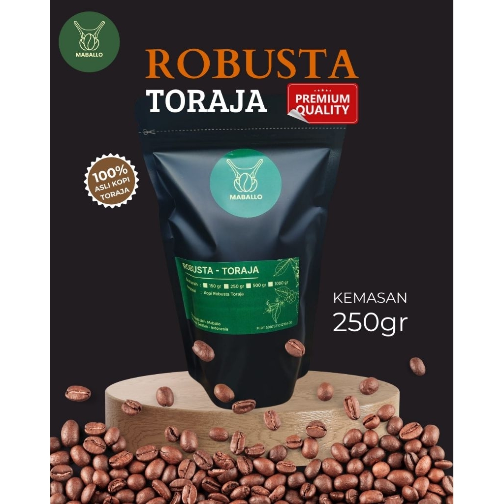 

Kopi Robusta Toraja 250gr/Premium
