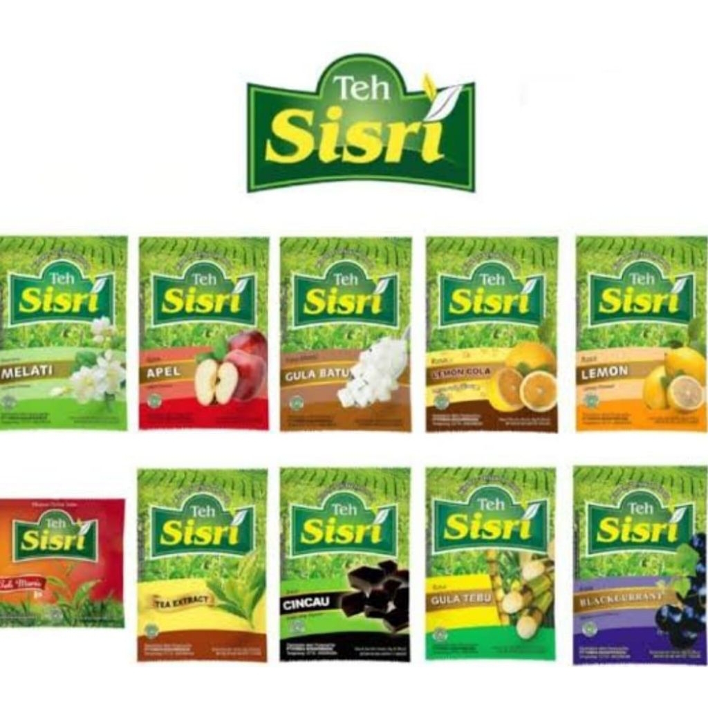 

( rentengan) teh sisri minuman sachet 1renteng isi 10pcs x8gram..