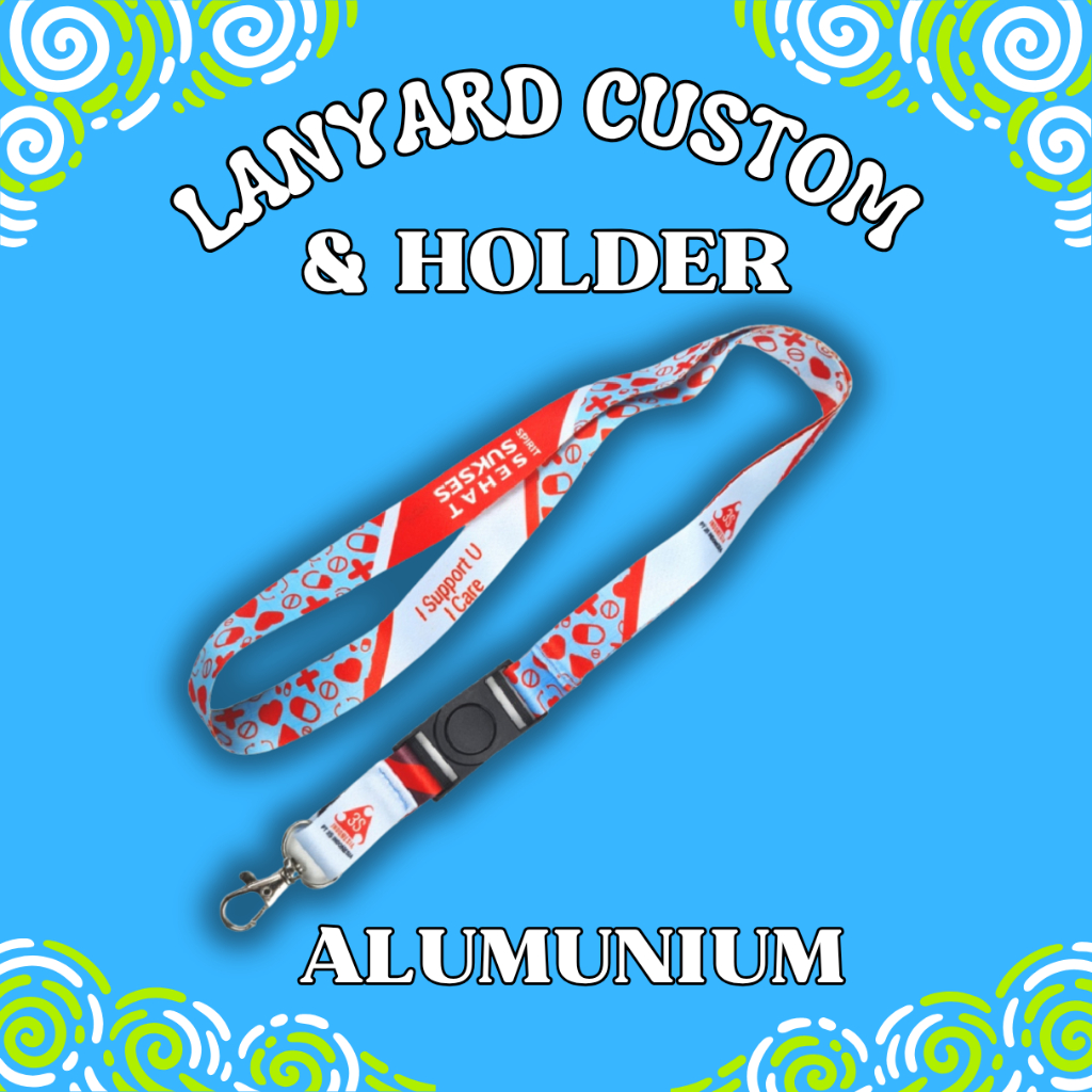 

PRODUK Lanyard Custom plus Holder alumunium bisa pilih warna dan bisa satuan