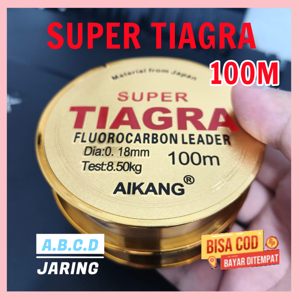 Senar TIAGRA 100m  Fluorocarbon Leader Super Kuat / Senar tiagra