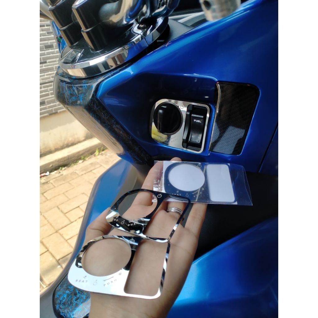 cover kunci stenlis chrome pcx lokal / pcx 150