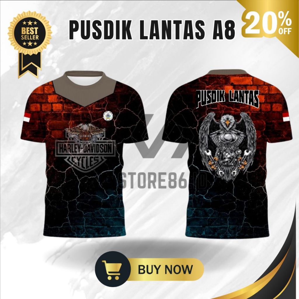 JERSEY PUSDIK LANTAS A8 FULLPRINT SUBLIME / KAOS PUSDIK LANTAS DRIFIT / JERSEY PUSDIK LANTAS / FULL 