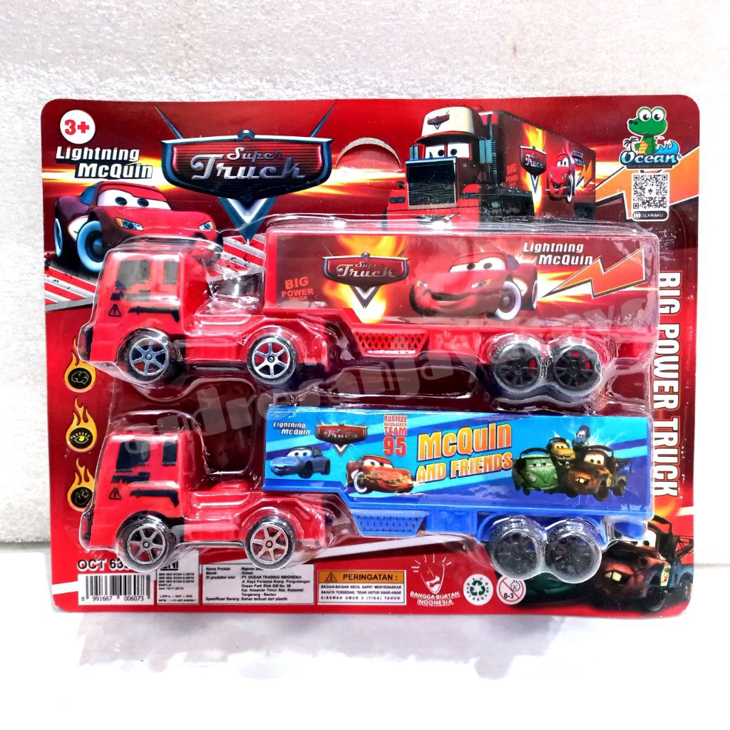 Mainan Truck Trailer Container Mc Quin isi 2 pcs no OCT 6394