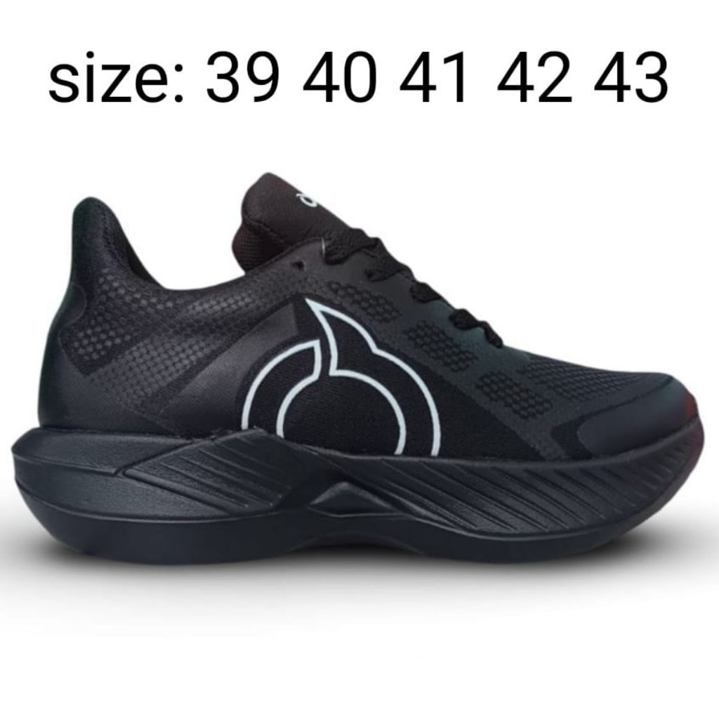 Sepatu Running Hyperglide 2.0- HG hitam polos Wave SE Original Ortuseight - Pria dan Wanita - Shoes 