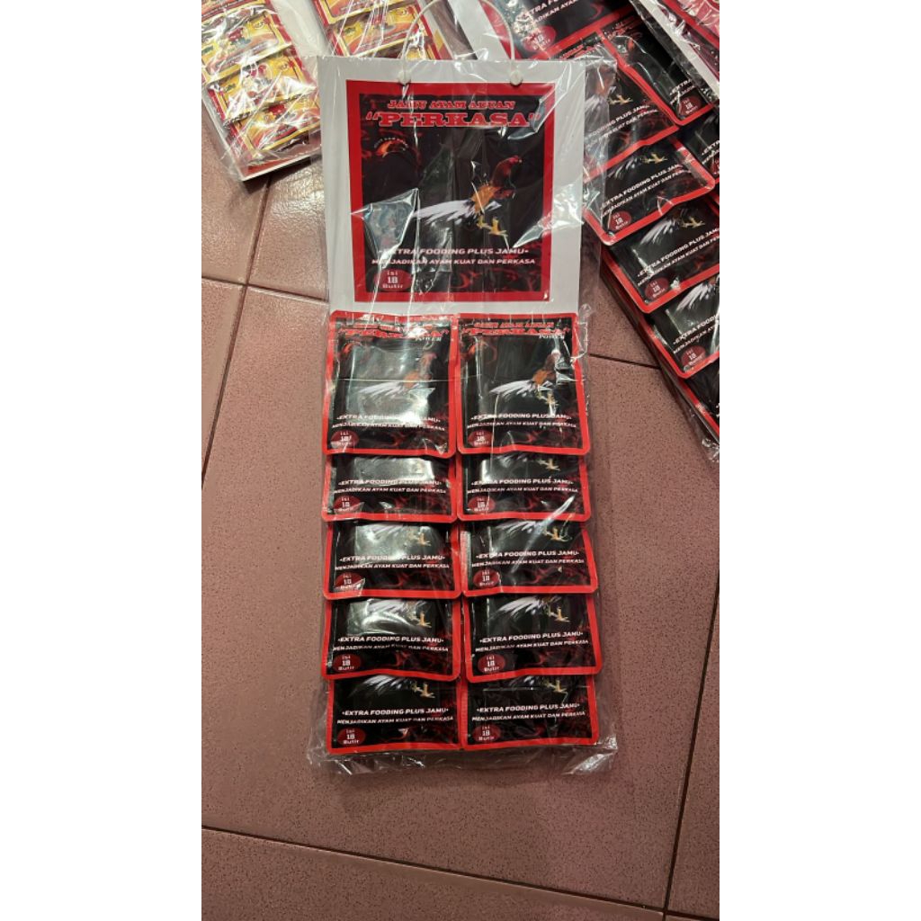 perkasa jamu ayam aduan extra fooding 1 renteng