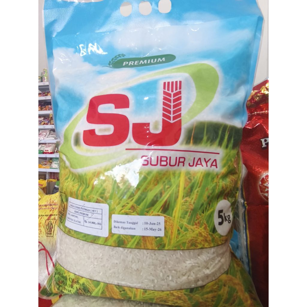 

Beras SJ subur jaya kemasan 5kg