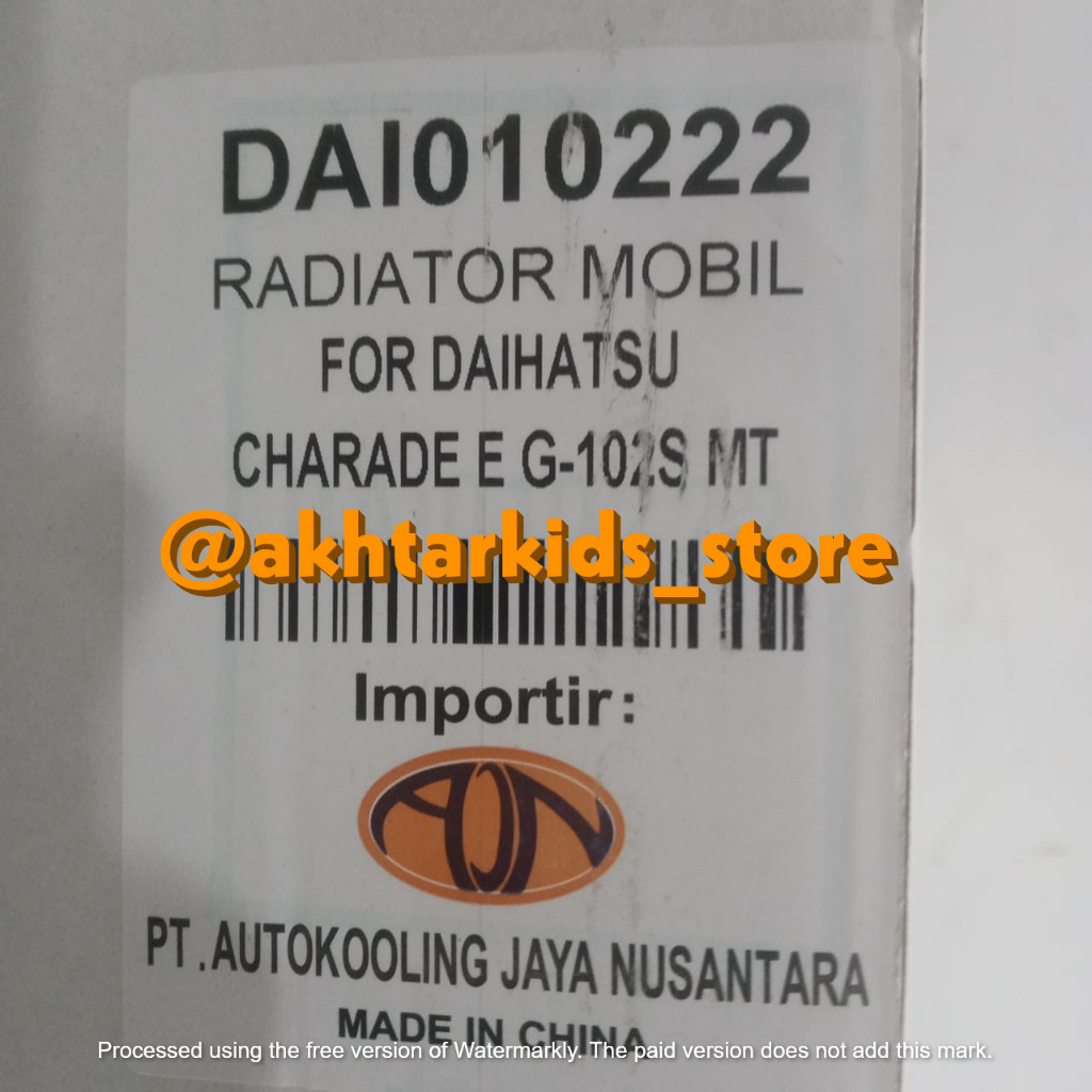 Radiator Daihatsu Classy / Charade G102 Manual Runner