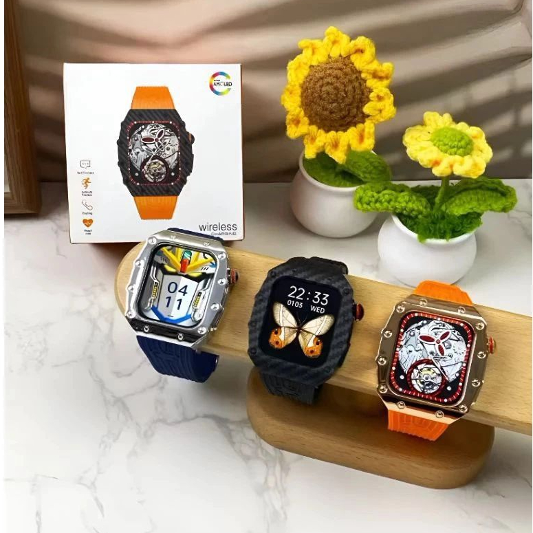 Jam Tangan Smartwatch T25 Pria Desain Maskulin Layar Infinite Finger Tap Fitness GPS Telepon WA