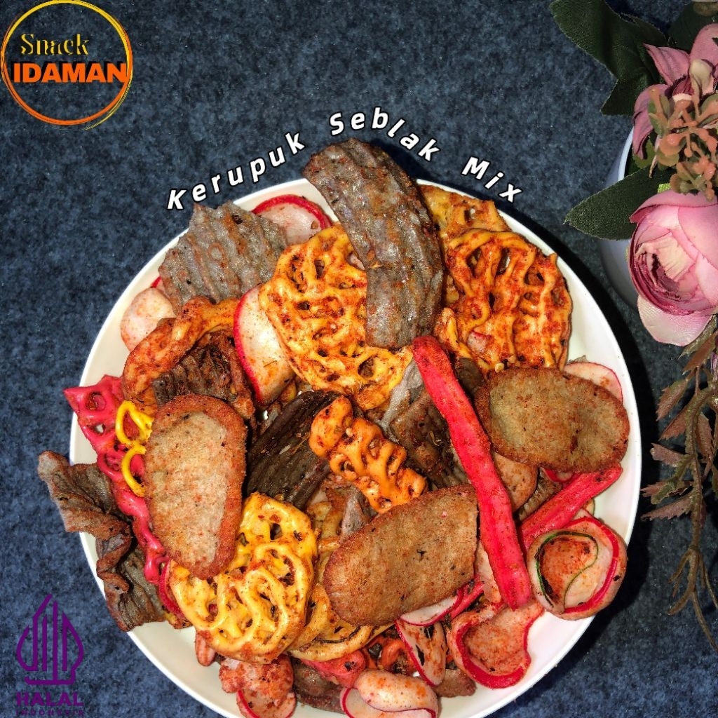 

Kerupuk Seblak Mix Daun Jeruk Campur 250gr