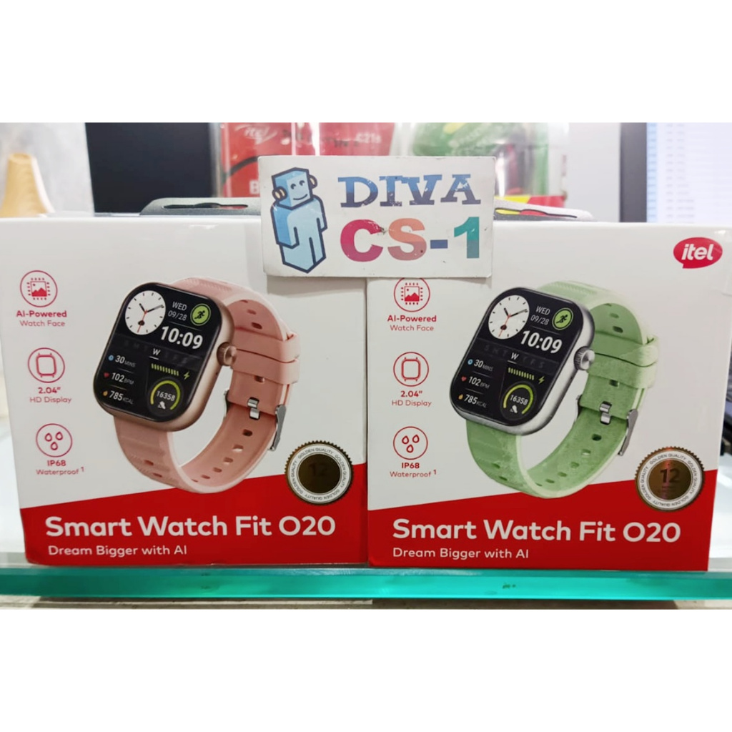 iTel Smart Watch Fit O20 Layar 2.04 inch Bisa Telepon Bluetooth Garansi Resmi Bandung Antapani DSK