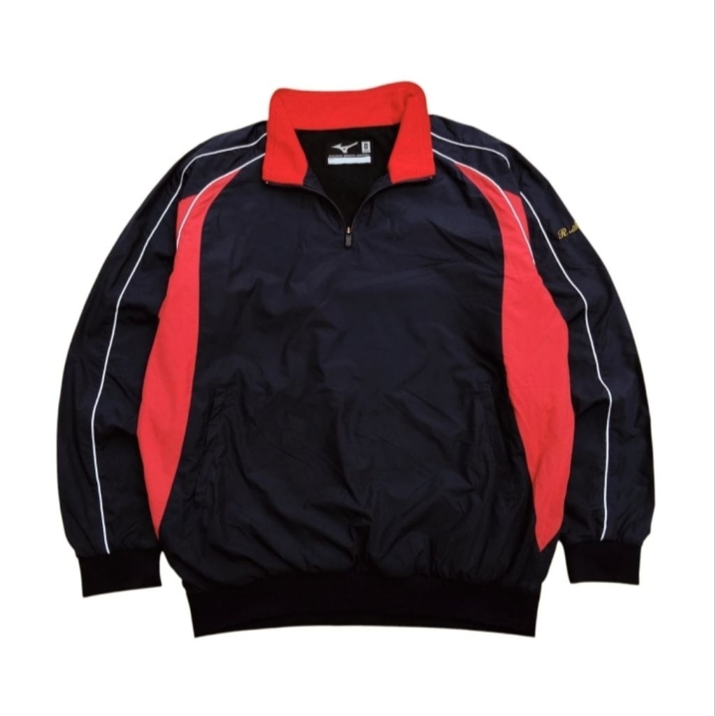 MIZUNO jacket halfzip windbreaker vintage size 0 jaspo fit XL (P71xL63)