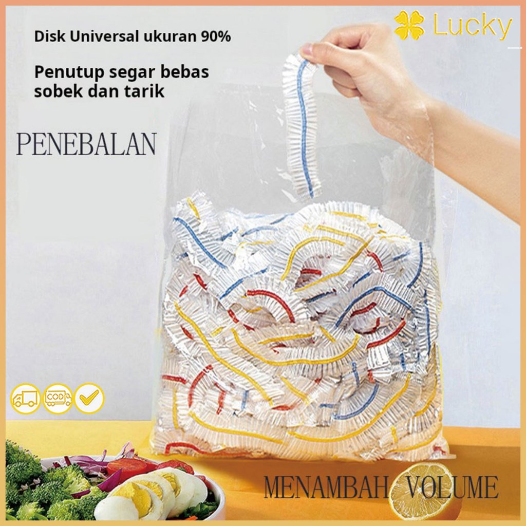 100PCS Set plastik cling PE food grade Penutup debu untuk mangkuk dan piring rumah tangga Penutup si