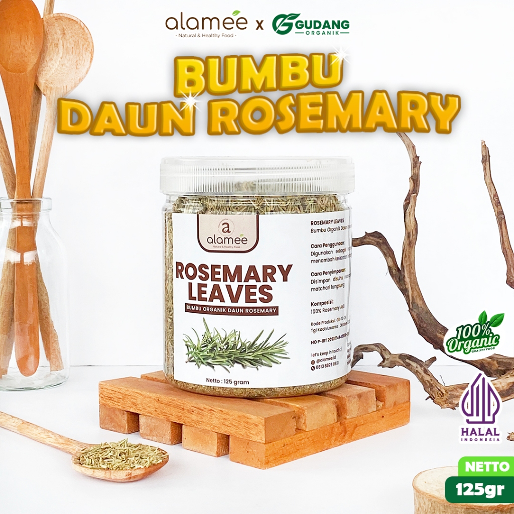 

alamee bumbu organik rosemary toples adalah pilihan sehat tanpa bahan tambahan yang tradisional