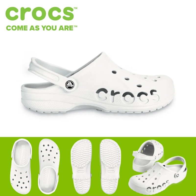 100% ORIGINAL Crocs Baya Clog Unisex Sandal Crocs Pria -Putih