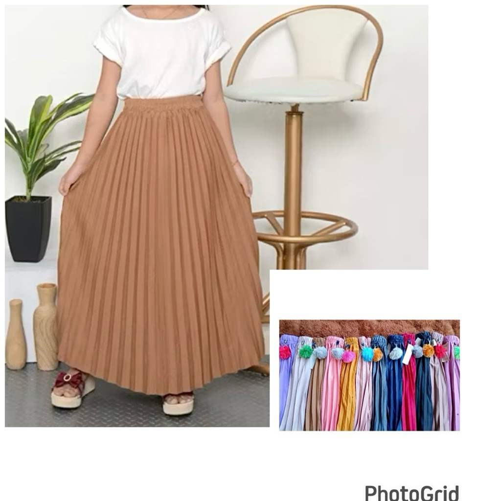 ROK PLISKET ANAK 4-5 TAHUN / ROK PLISKET ANAK / ROK LIPIT ANAK / ROK PLISKET / ROK ANAK